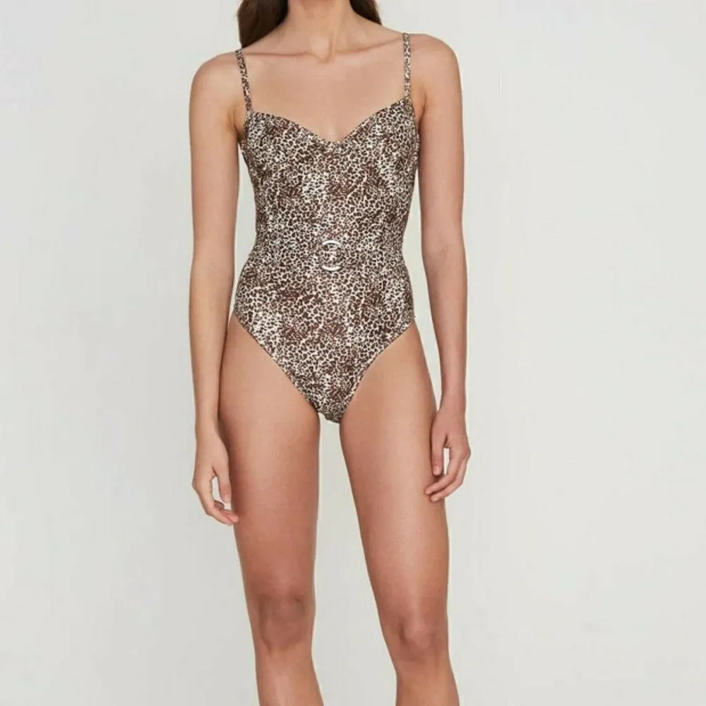 Faithfull The Brand -‎ 10/XL - Women's swim Amalfi One Piece Charlie Leopard 🐆